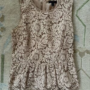 J. Crew Women's Floral Lace Sleeveless Blouse